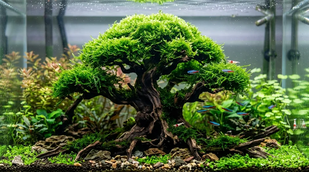 Cách làm cây bonsai thủy sinh bằng rêu đẹp tự nhiên