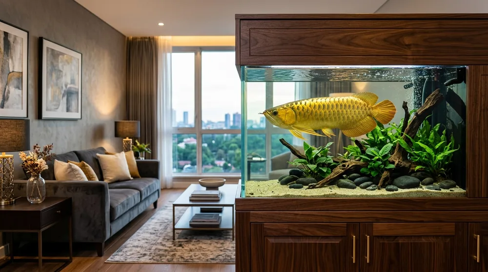 Hình ảnh bể cá rồng đẹp và 5 mẫu thiết kế dễ ứng dụng nhất