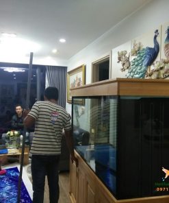 Thiết kế bể cá nhà anh Trung tại chung cư Nguyễn Tuân